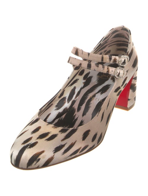 Christian Louboutin Animal Print Crystal Embellishments Pumps