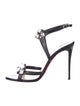 Christian Louboutin Leather Studded Accents Sandals