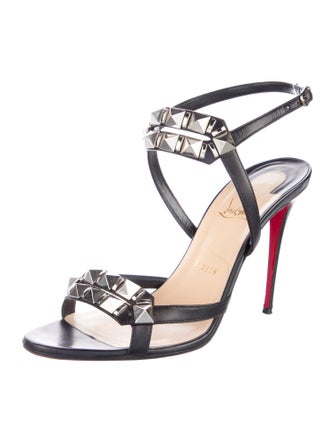Christian Louboutin Leather Studded Accents Sandals