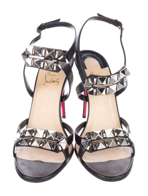 Christian Louboutin Leather Studded Accents Sandals