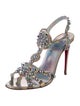 Christian Louboutin Spike Accents Leather Slingback Sandals