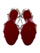 Christian Louboutin Spike Accents Leather Slingback Sandals