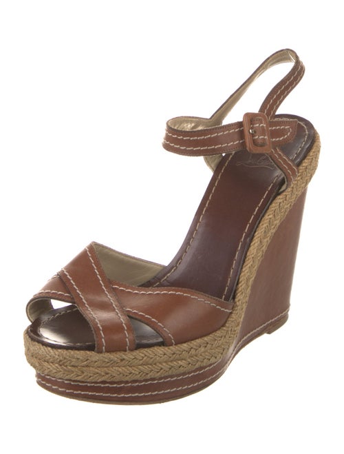 Christian Louboutin Leather Colorblock Pattern Slingback Pumps