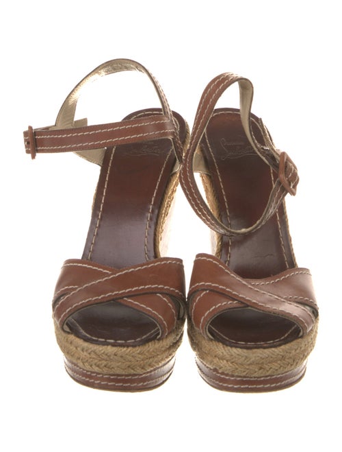 Christian Louboutin Leather Colorblock Pattern Slingback Pumps