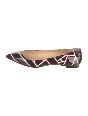 Christian Louboutin Patent Leather Printed Ballet Flats