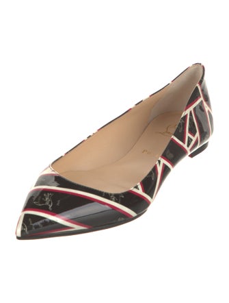 Christian Louboutin Patent Leather Printed Ballet Flats
