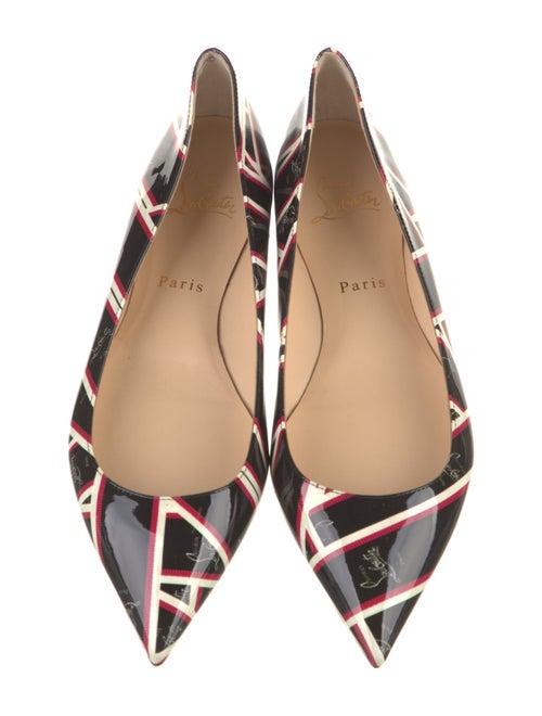 Christian Louboutin Patent Leather Printed Ballet Flats
