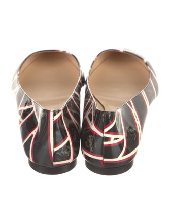 Christian Louboutin Patent Leather Printed Ballet Flats