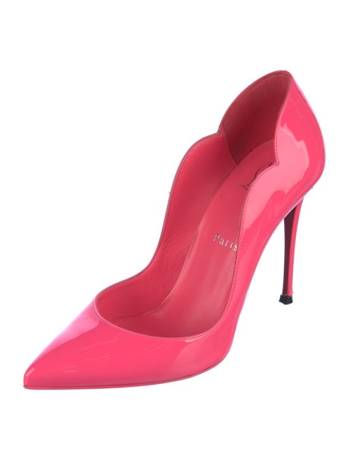 Christian Louboutin Patent Leather Scalloped Accent D'Orsay Pumps