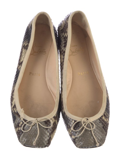 Christian Louboutin Snakeskin Animal Print Flats