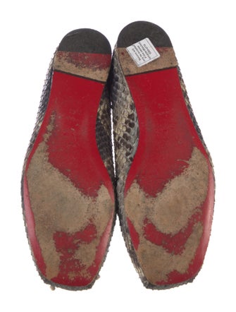Christian Louboutin Snakeskin Animal Print Flats
