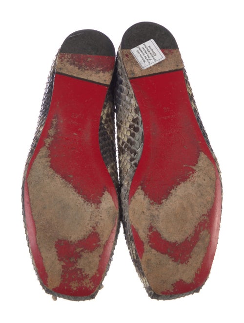 Christian Louboutin Snakeskin Animal Print Flats