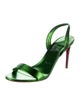 Christian Louboutin Patent Leather Slingback Sandals