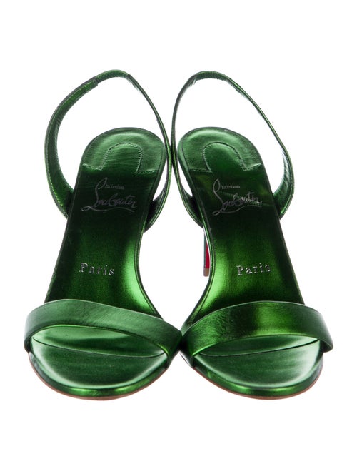 Christian Louboutin Patent Leather Slingback Sandals
