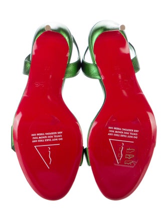 Christian Louboutin Patent Leather Slingback Sandals