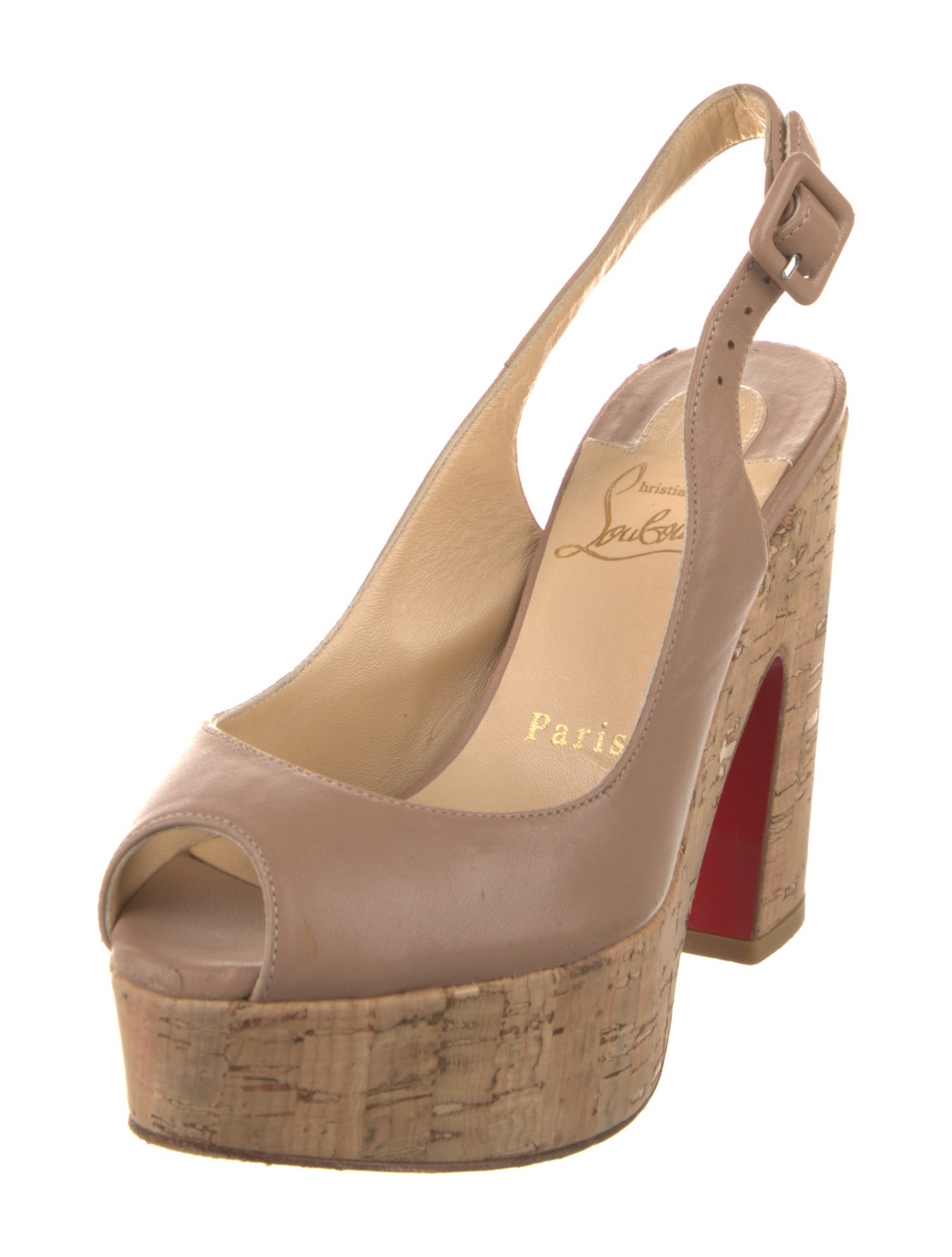 Christian Louboutin Leather Slingback Sandals