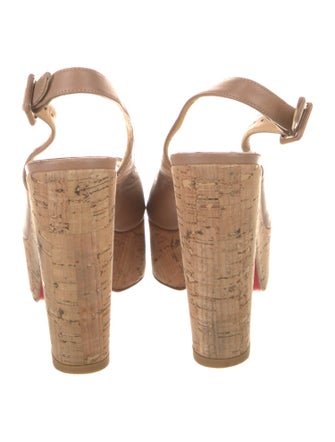 Christian Louboutin Leather Slingback Sandals