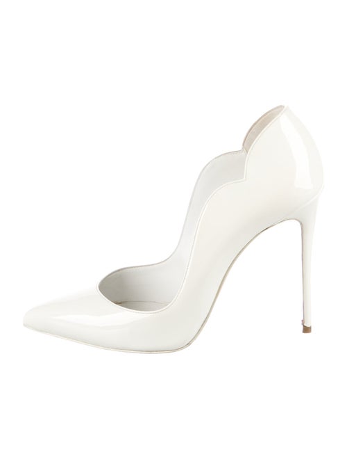 Christian Louboutin Patent Leather Scalloped Accent Pumps