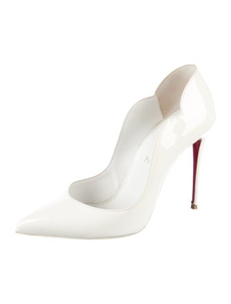 Christian Louboutin Patent Leather Scalloped Accent Pumps