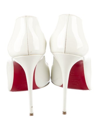 Christian Louboutin Patent Leather Scalloped Accent Pumps