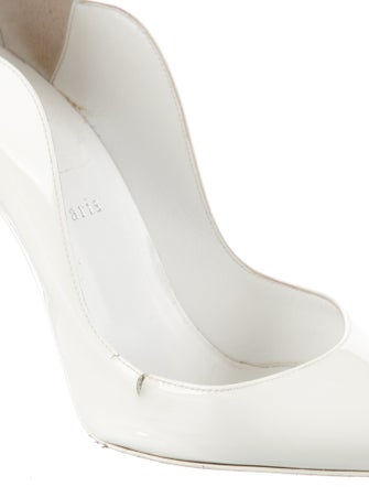 Christian Louboutin Patent Leather Scalloped Accent Pumps