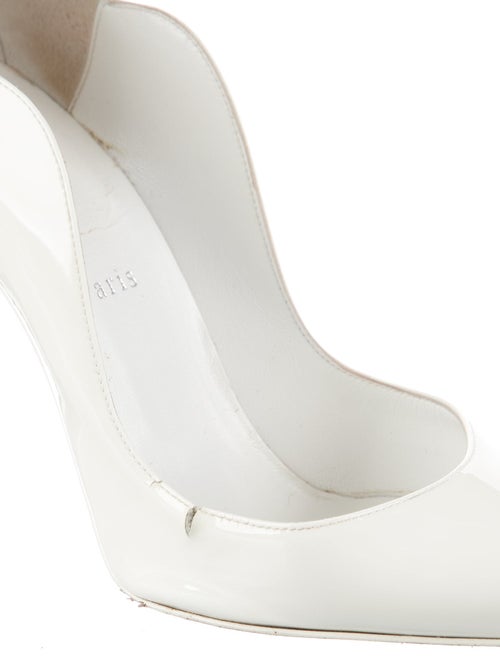 Christian Louboutin Patent Leather Scalloped Accent Pumps