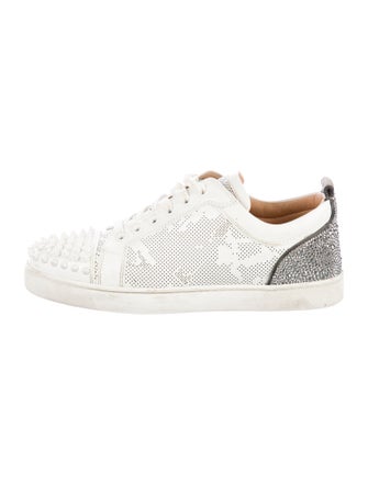 Christian Louboutin Spike Accents Leather Sneakers