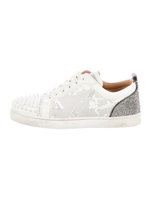 Christian Louboutin Spike Accents Leather Sneakers