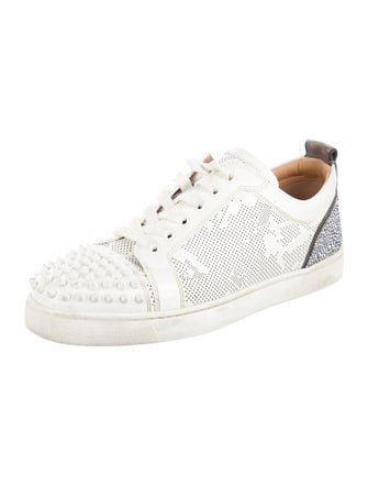 Christian Louboutin Spike Accents Leather Sneakers