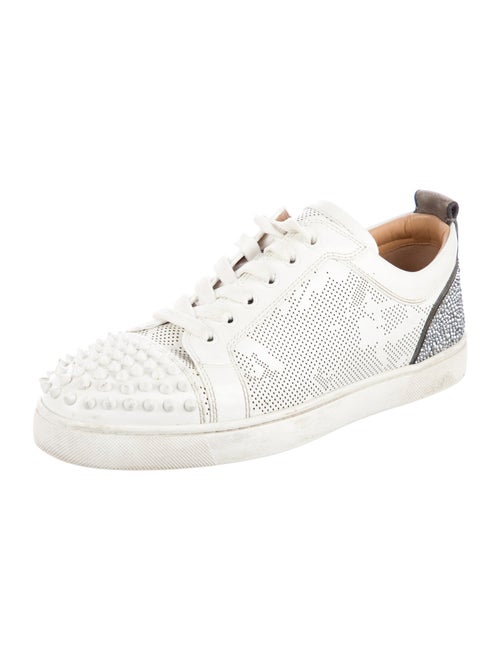 Christian Louboutin Spike Accents Leather Sneakers
