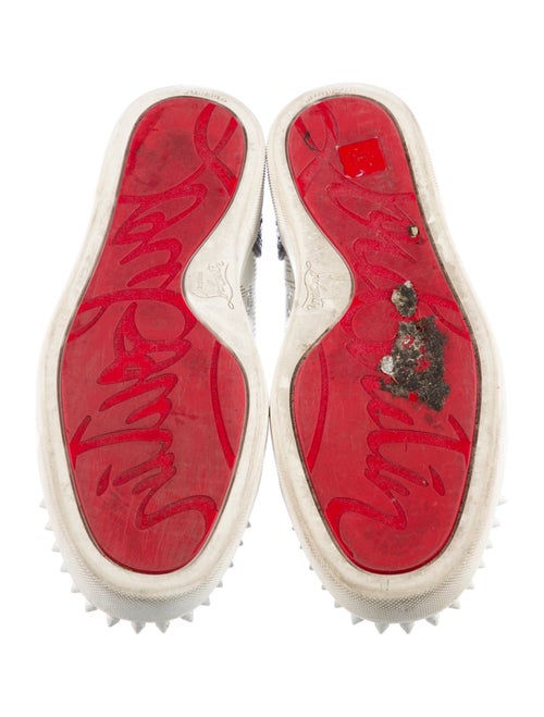 Christian Louboutin Spike Accents Leather Sneakers