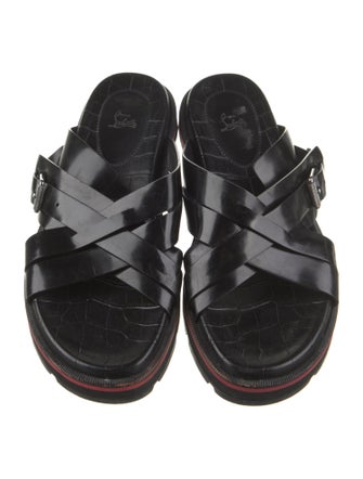 Christian Louboutin Leather Slides