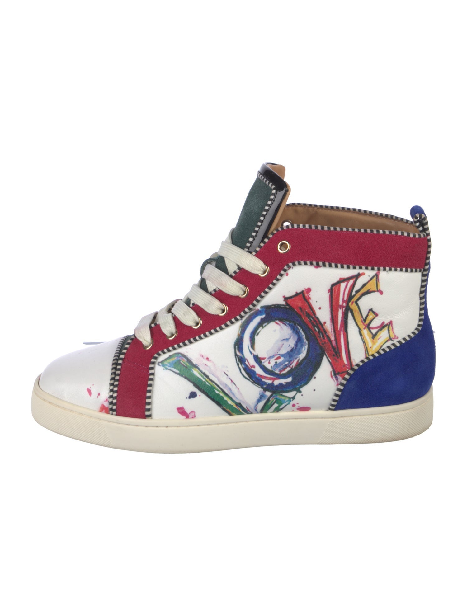 Christian Louboutin Leather Printed Sneakers