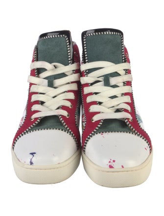 Christian Louboutin Leather Printed Sneakers