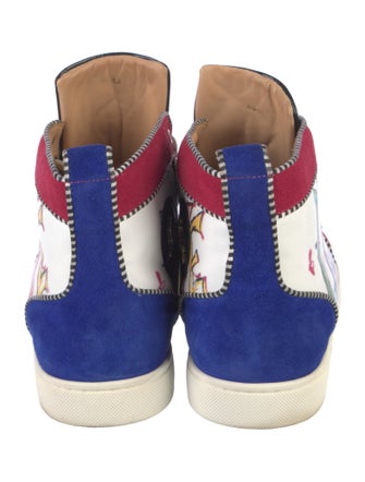 Christian Louboutin Leather Printed Sneakers