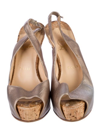 Christian Louboutin Leather Slingback Pumps