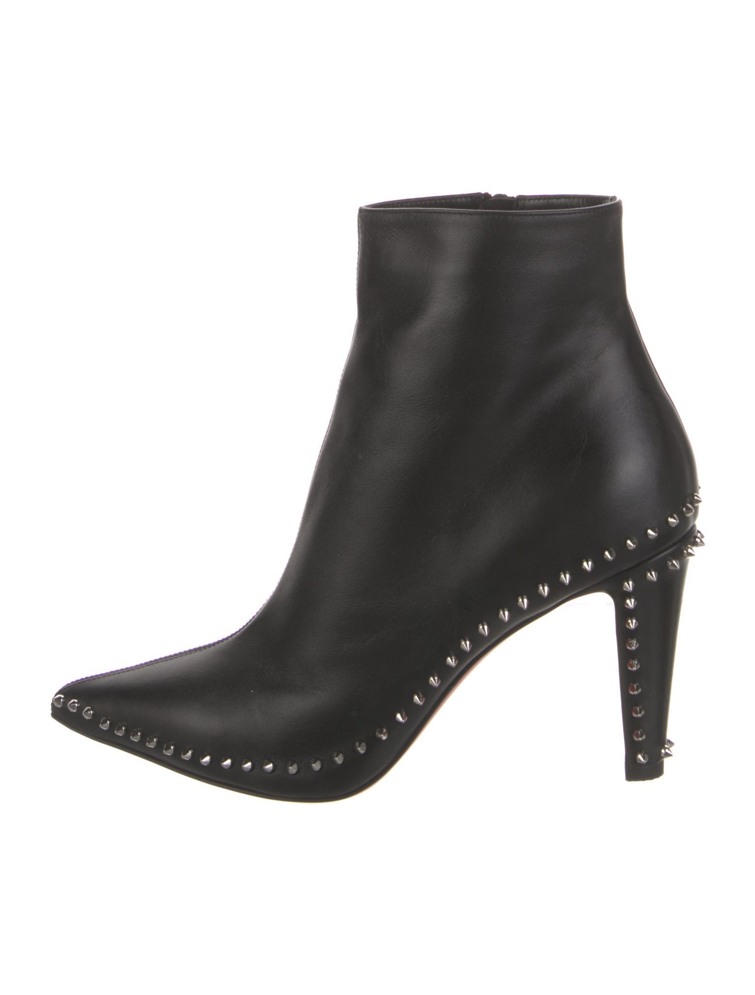 Christian Louboutin Spike Accents Leather Boots