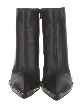 Christian Louboutin Spike Accents Leather Boots