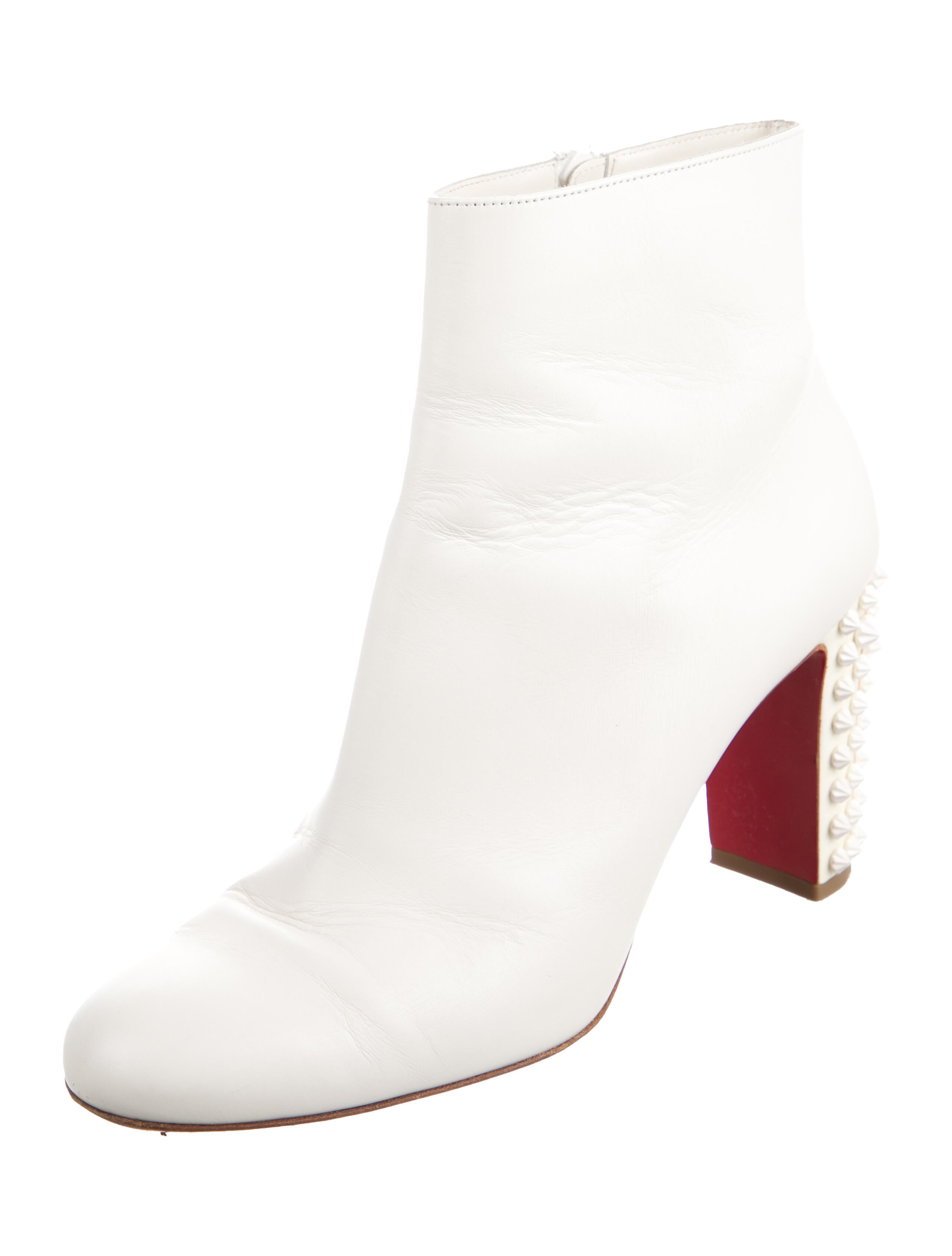 Christian Louboutin Spike Accents Leather Boots