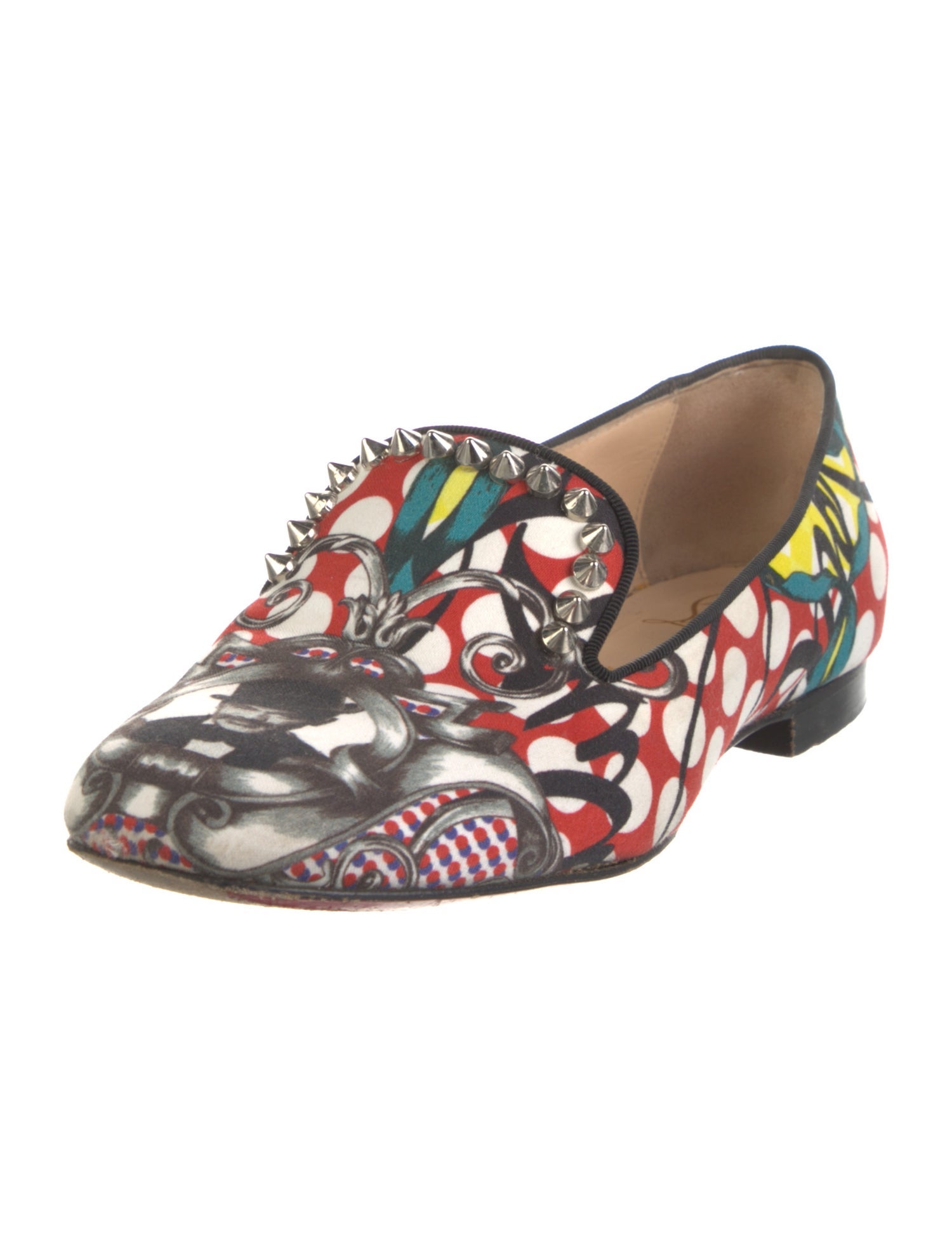 Christian Louboutin Sakouette Spike Accents Loafers