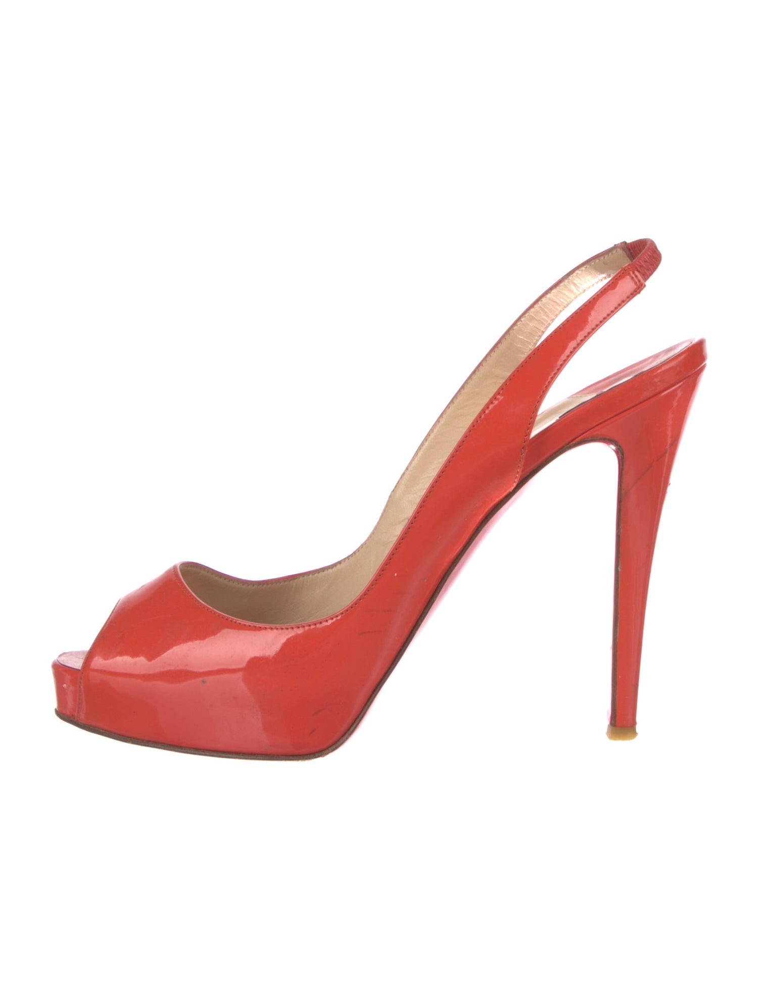 Christian Louboutin Patent Leather Slingback Pumps