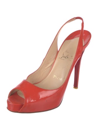 Christian Louboutin Patent Leather Slingback Pumps