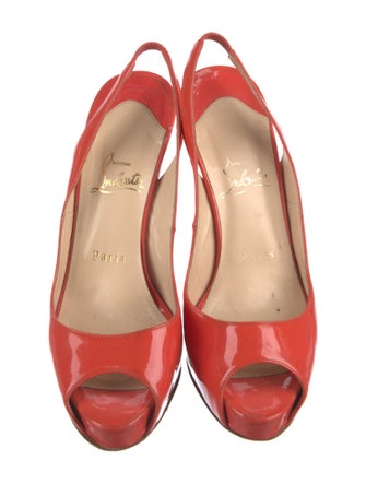 Christian Louboutin Patent Leather Slingback Pumps