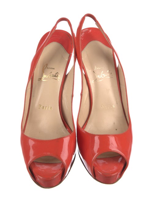 Christian Louboutin Patent Leather Slingback Pumps
