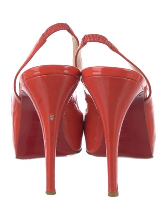 Christian Louboutin Patent Leather Slingback Pumps