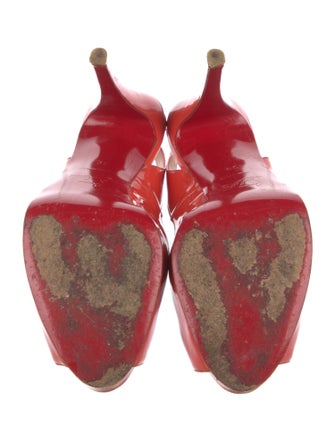 Christian Louboutin Patent Leather Slingback Pumps