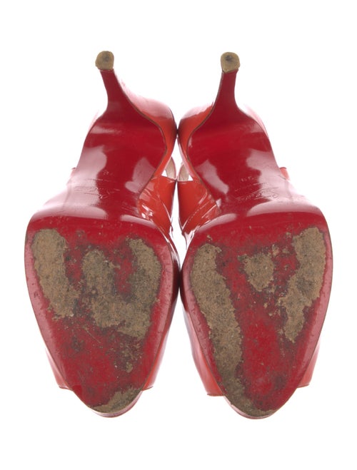 Christian Louboutin Patent Leather Slingback Pumps