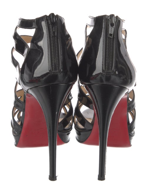 Christian Louboutin Patent Leather Cutout Accent Sandals