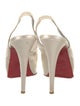 Christian Louboutin Satin Mesh Accents Slingback Pumps