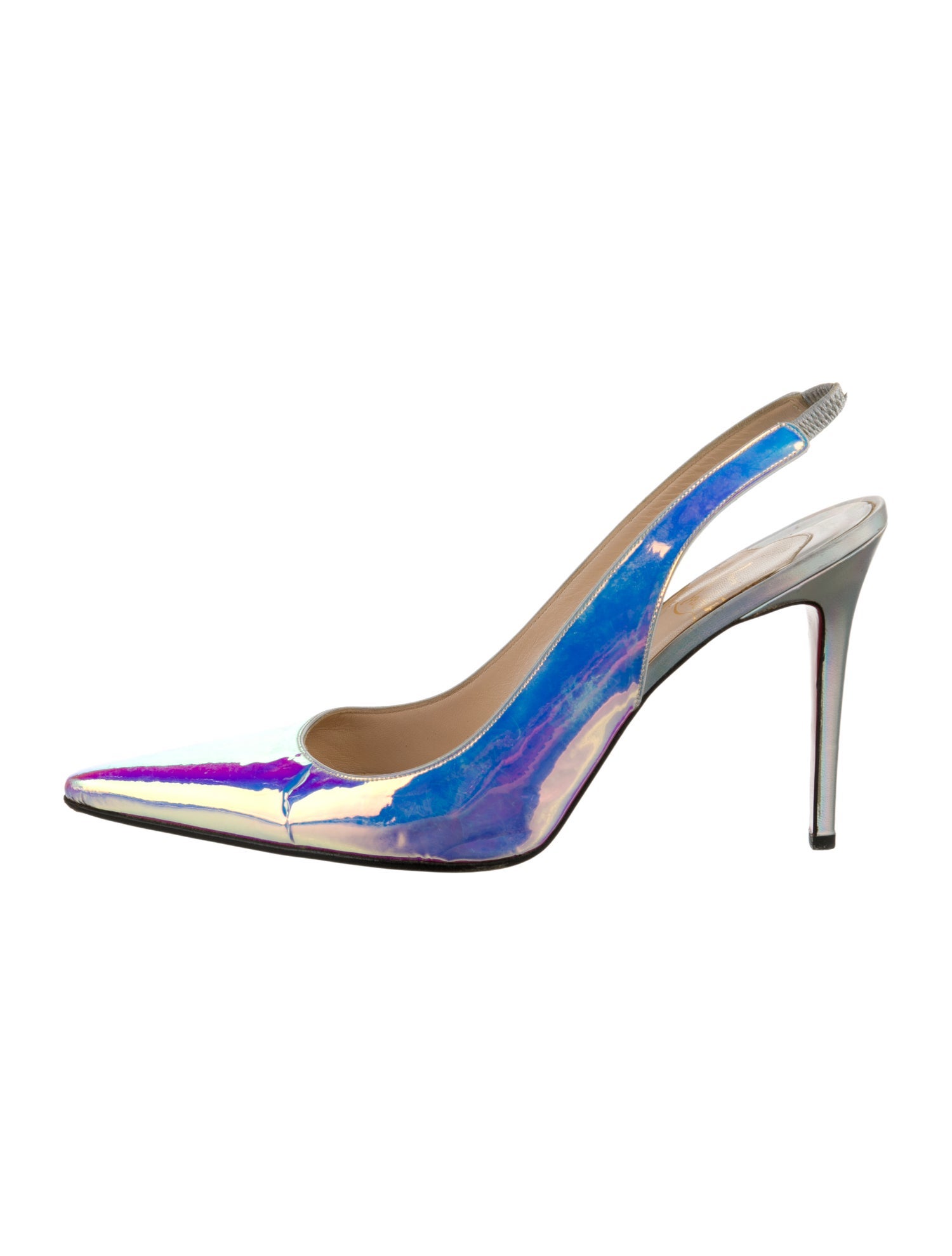 Christian Louboutin Patent Leather Slingback Pumps